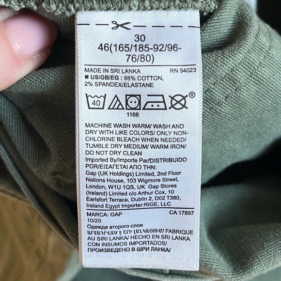 Gap Cargo Pants Army Green Khaki - Picture 9 of 9